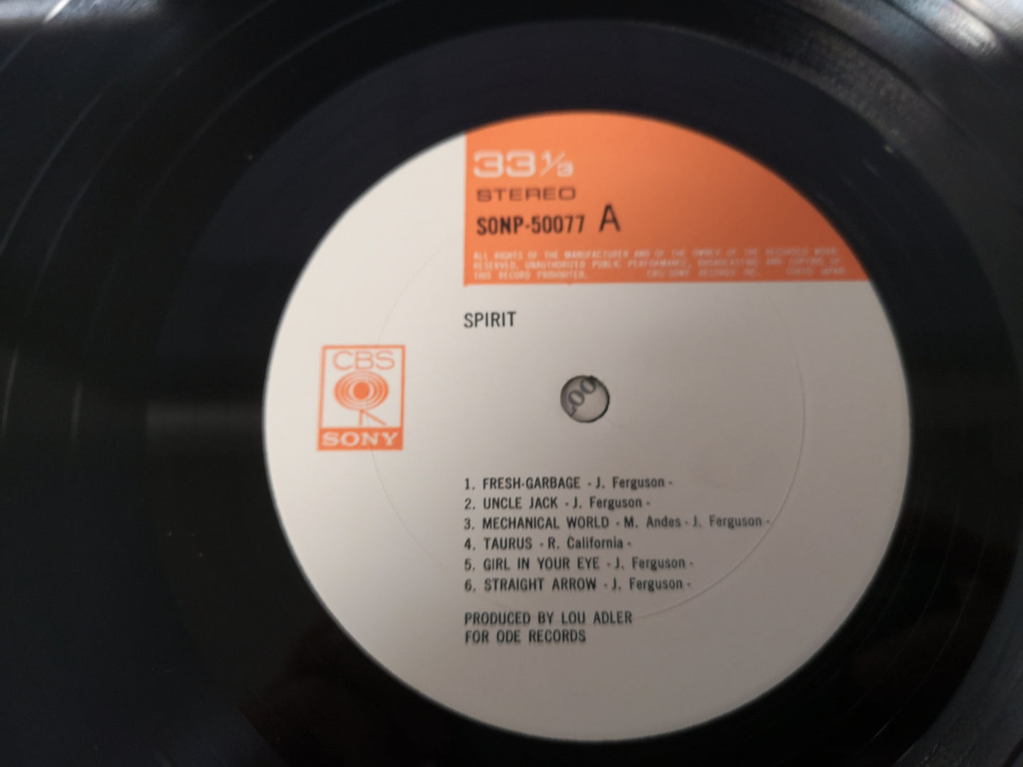 Spirit "S/T" Orig Japan 1968 EX/EX (w/ Insert)