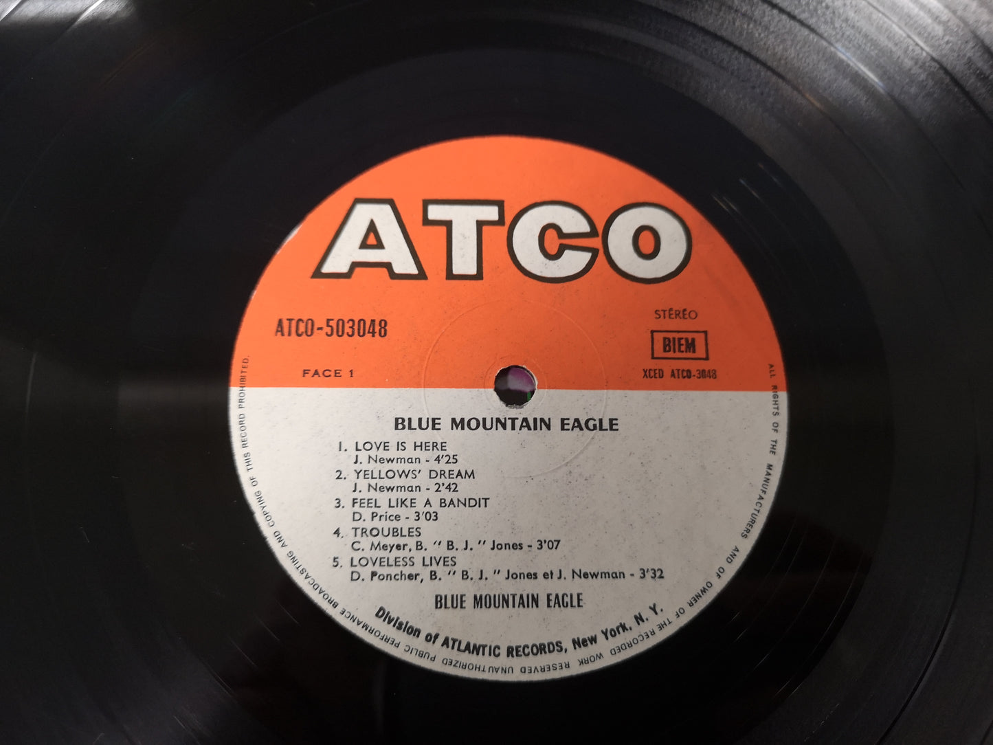 Blue Mountain Eagle "S/T" Orig France 1970 M-/VG+ (Post Buffalo Springfield)