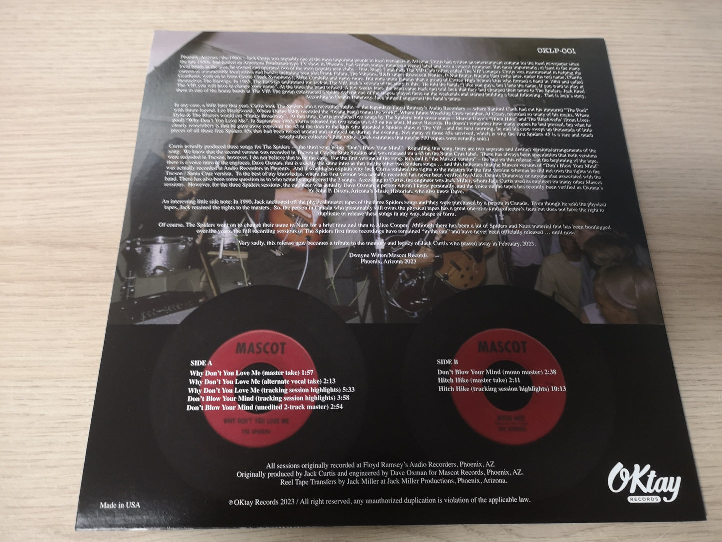 Spiders "Don't Blow Your Mind : The Mascot Sessions" NEW Us 2024 (Red Vinyl)