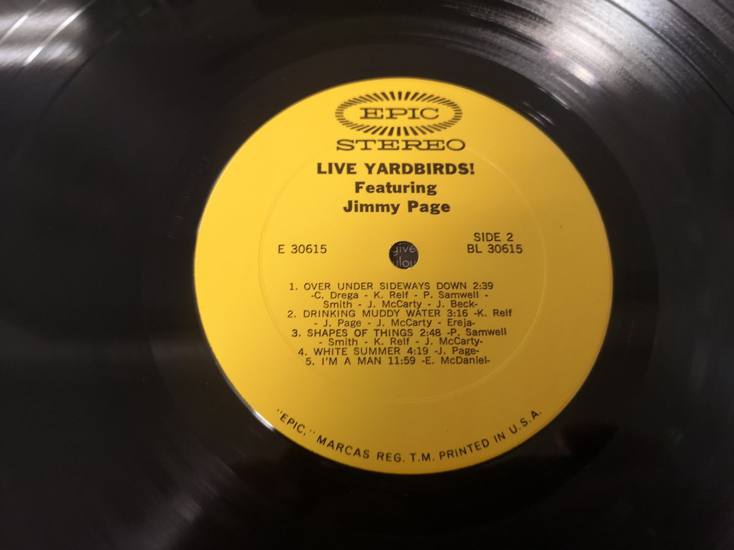 Yardbirds "Live Featuring Jimmy Page" Orig US 1971 EX/EX