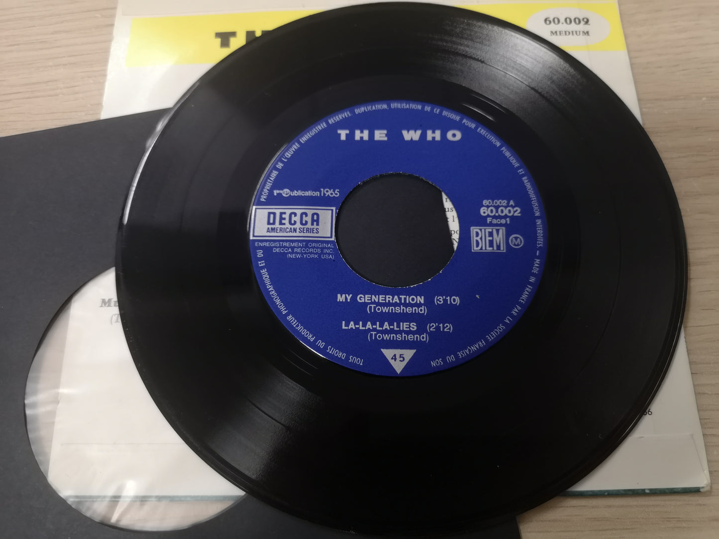 The Who "My Generation" Orig EP France 1966 EX/EX (7" EP)