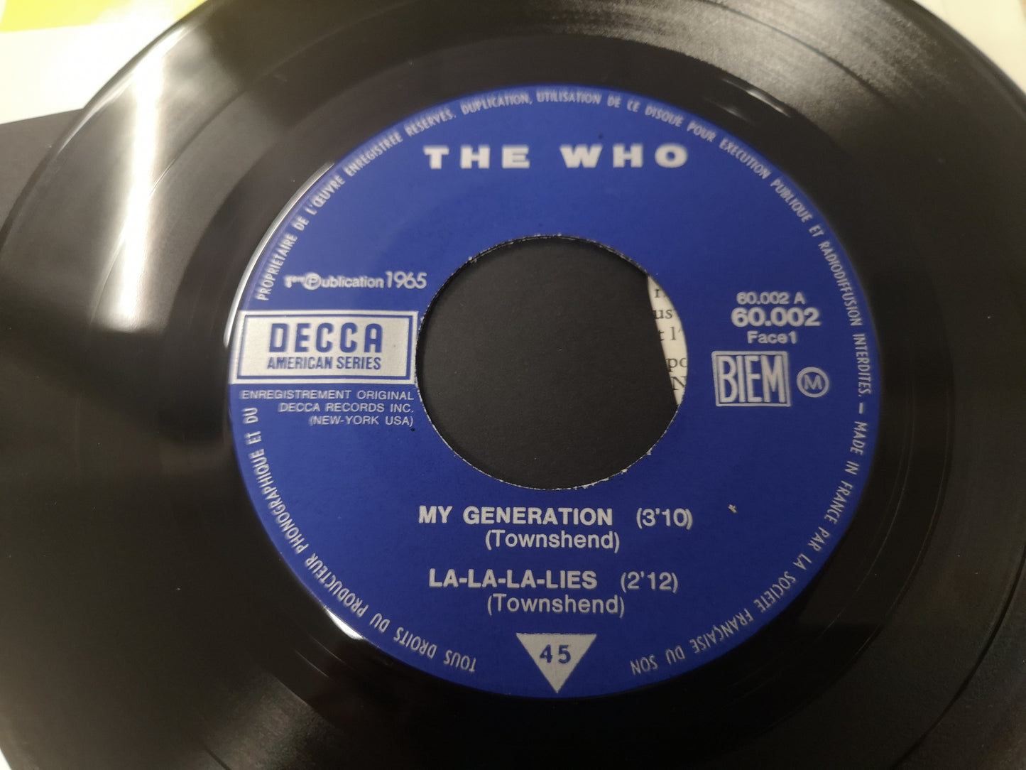 The Who "My Generation" Orig EP France 1966 EX/EX (7" EP)