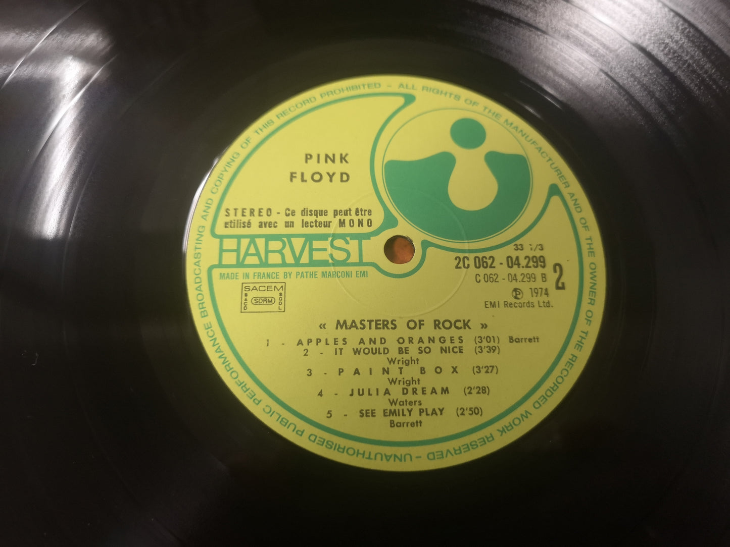 Pink Floyd "Masters of Rock" Orig France 1974 M-/M-