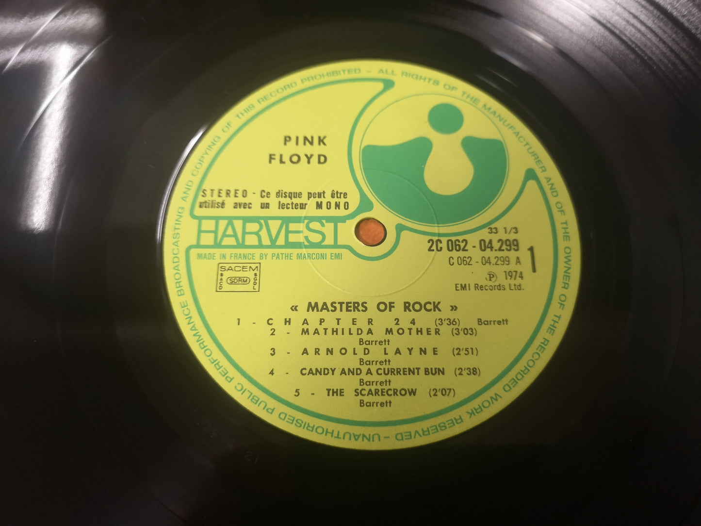 Pink Floyd "Masters of Rock" Orig France 1974 M-/M-