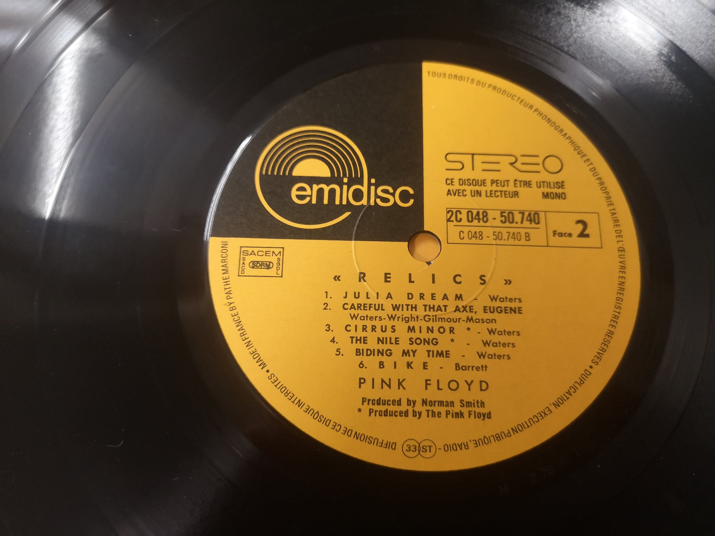Pink Floyd "Relics" Orig France 1971 M-/M-