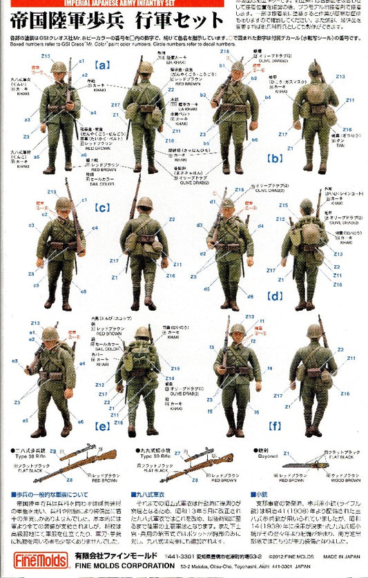 Imperial Japanese Army Marching Set - FINEMOLDS 1/35