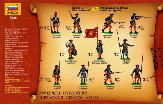 Swedish Infantry 1687-1721 - ZVEZDA 1/72