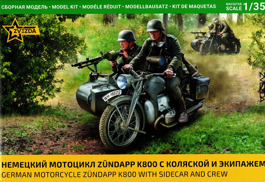 German Motocycle Zündapp K800 with sidecar and crew - ZVEZDA 1/35