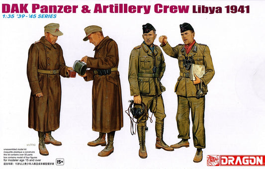 DAK Panzer & Artillery Crew (Libya 1941) - DRAGON / CYBER HOBBY 1/35