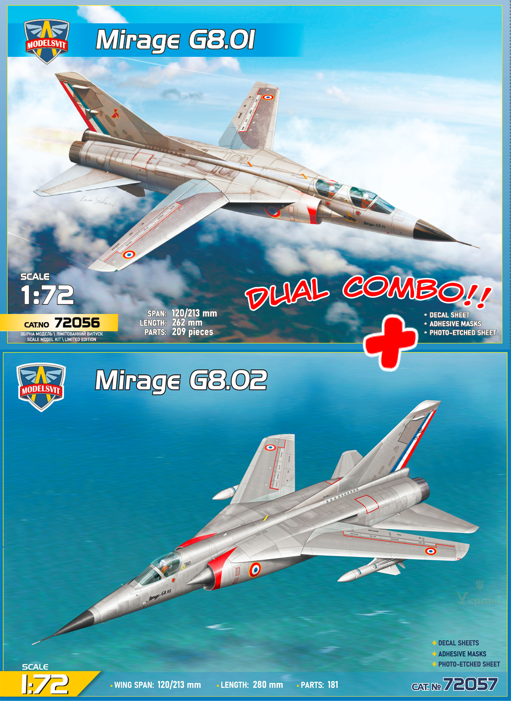 [Précommande] Mirage G8-01 & G8-02 - OFFRE SPECIALE Dual Combo - MODELSVIT 1/72