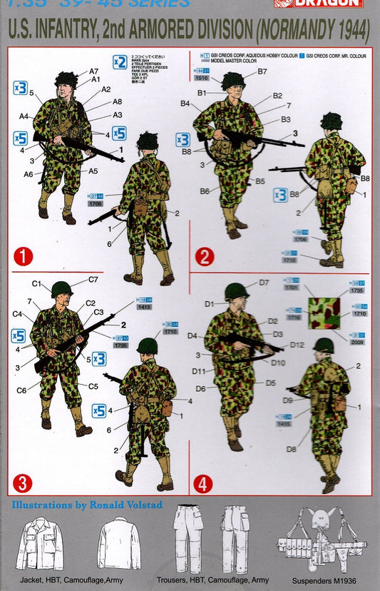 U.S. Infantry, 2nd Armored Division (Normandy 1944) - DRAGON / CYBER HOBBY 1/35