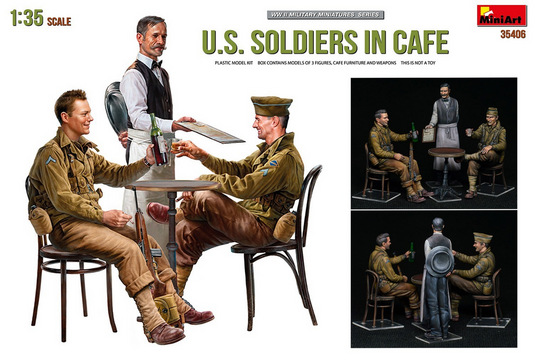 U.S. Soldiers in Cafe - MINIART 1/35