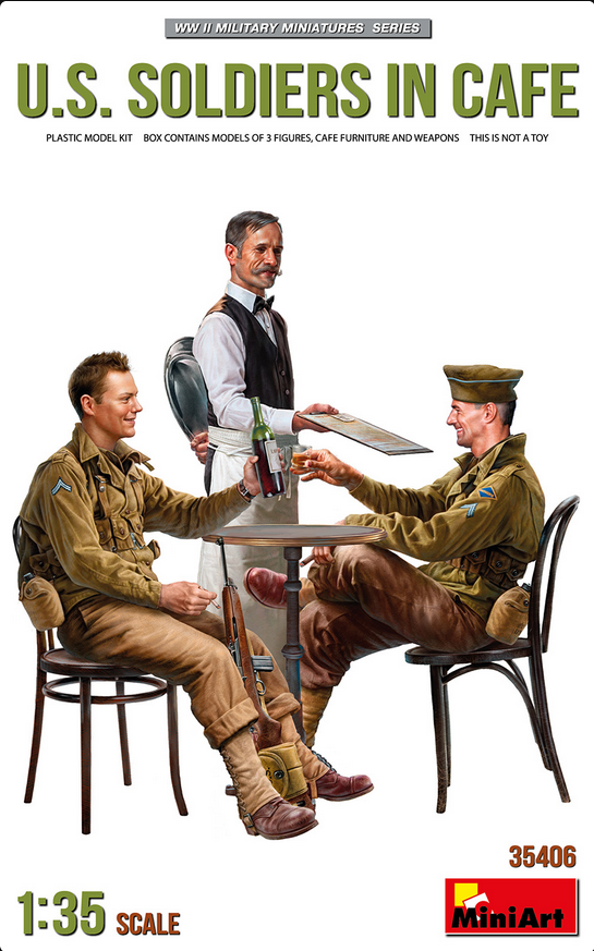 U.S. Soldiers in Cafe - MINIART 1/35