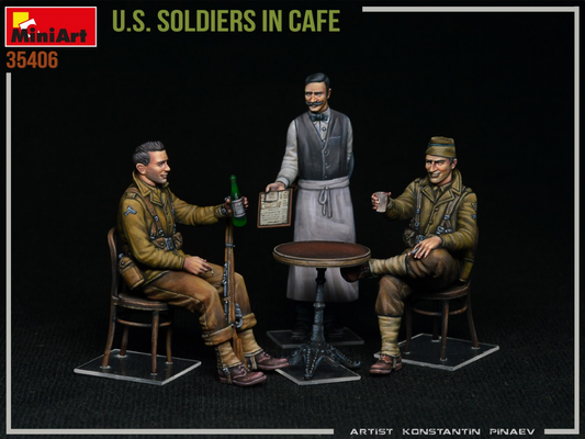U.S. Soldiers in Cafe - MINIART 1/35