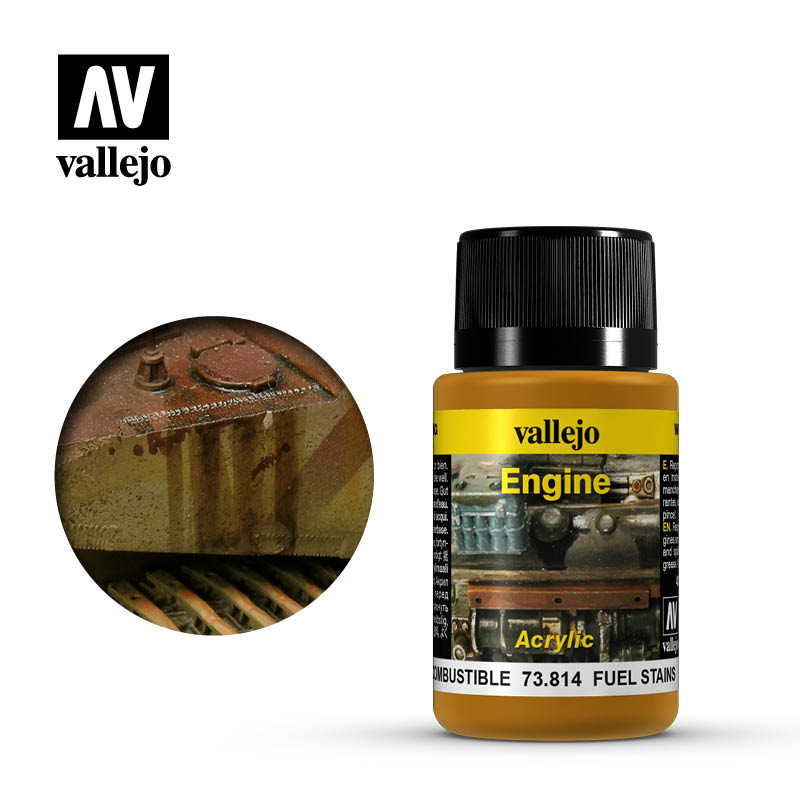Taches de Combustible / Fuel Stains - Engine - Weathering 73.814 - VALLEJO / PRINCE AUGUST
