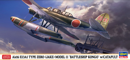Aichi E13A1 Type Zero (Jake) Model 11 "Battleship Kongo" w/Catapult - HASEGAWA 1/72