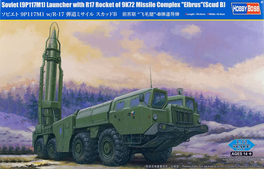 Soviet 9P117M1 Launcher with R17 Rocket of 9K72 Missile Complex "Elbrus" (Scud B) - HOBBY BOSS 1/72