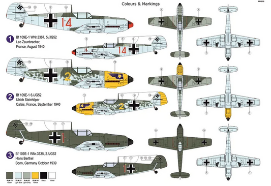 Messerschmitt Bf 109E-1 "Experten 2“ - AZ MODEL 1/72
