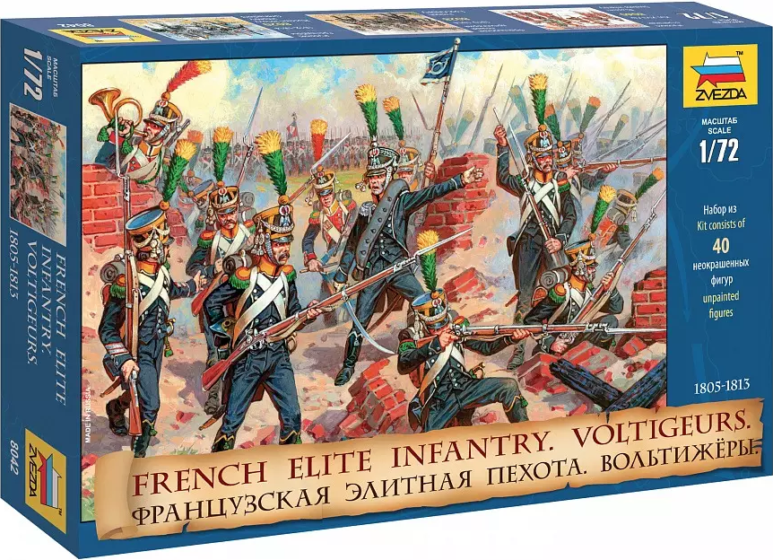 French Elite Infantry - Voltigeurs Napoleonic Wars 1805-1813 - ZVEZDA 1/72