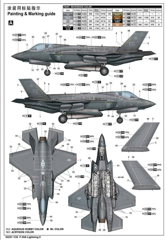 F-35A Lightning II - TRUMPETER 1/32