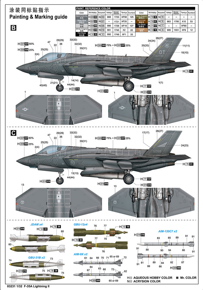 F-35A Lightning II - TRUMPETER 1/32