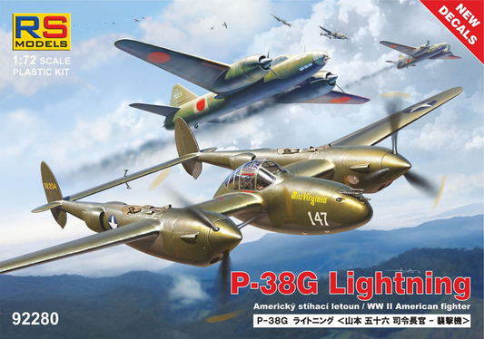 P-38G Lightning WWII American Fighter - RS MODELS 1/72