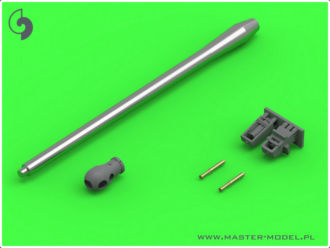 A34 Comet - 77mm HV gun barrel & Besa MG barrels with resin mounts (for Tamiya kit) - MASTER MODEL GM-35-047