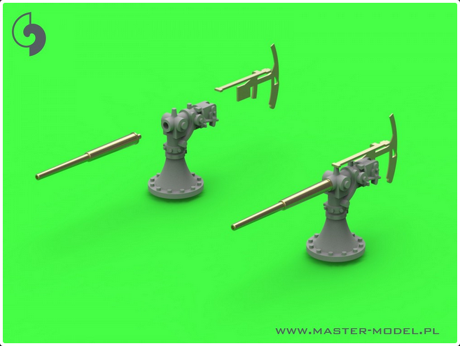 SMS Emden - 5,2 cm SK L/55 guns - (resin, PE and turned parts) - (8pcs) - MASTER MODEL SM-350-114