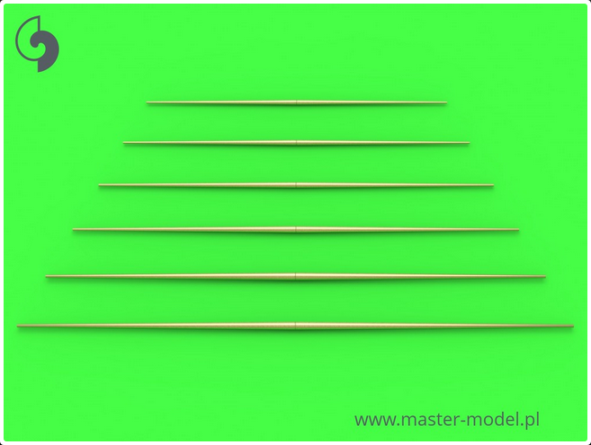 Set of universal yardarms No2 (lengths = 40,45, 50, 55, 60, 65mm) - MASTER MODEL SM-350-088