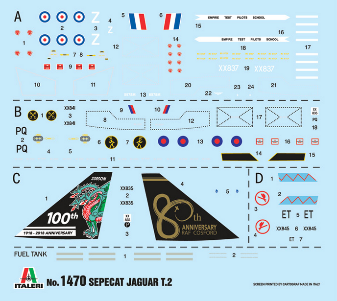 Jaguar T.2 R.A.F. Trainer - ITALERI 1/72