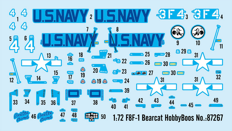 F8F-1 Bearcat - Easy Assembly Authentic Kit - HOBBY BOSS 1/72