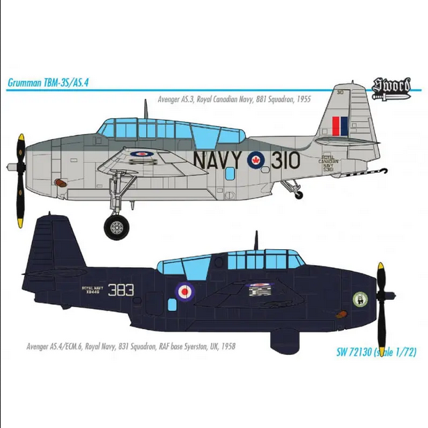 TBM-3S Avenger AS.3/4/6 - SWORD MODELS 1/72