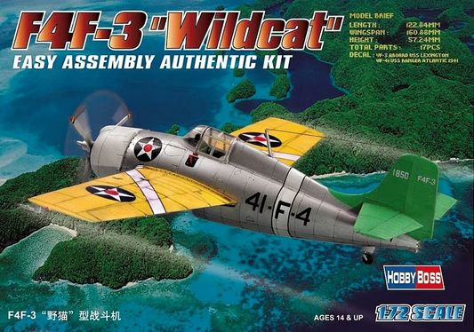 F4F-3 "Wildcat" - Easy Assembly Kit - HOBBY BOSS 1/72
