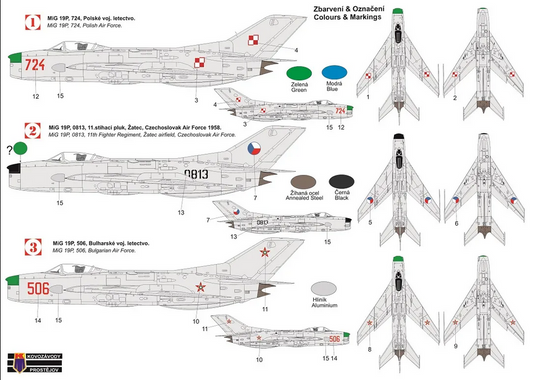 Mikoyan-Gurevich MiG-19P "Warsaw Pact" - KP MODELS 1/72