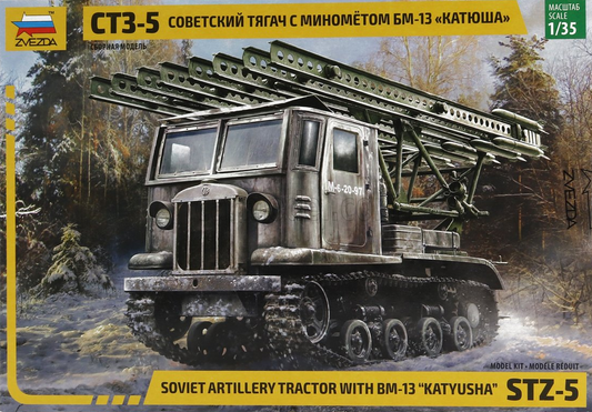 STZ-5 Soviet Artillery Tractor w/ BM-13 "Katyusha" -ZVEZDA 1/35