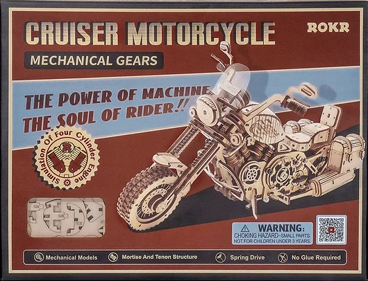 Cruiser Motorcycle - Mechanical Gears - Puzzle 3D - ROKR