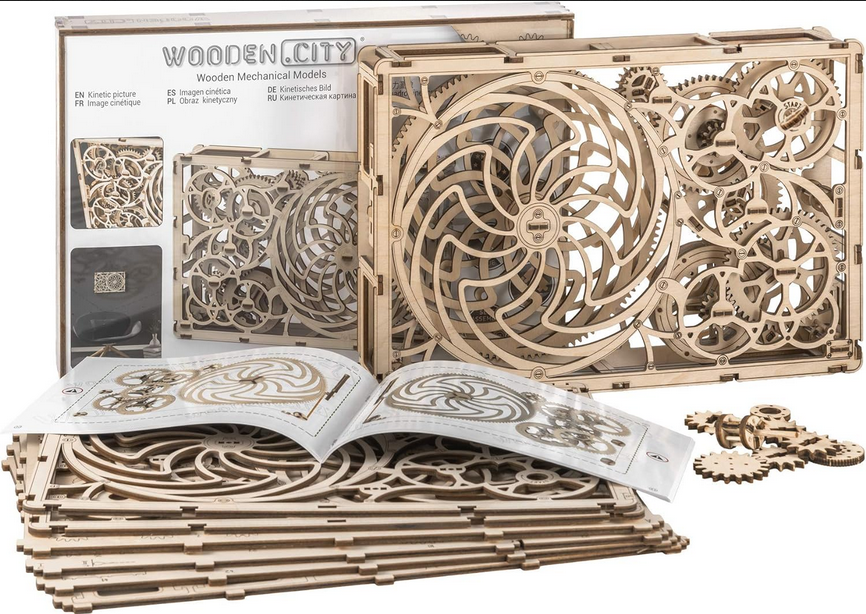 Image Cinétique - Wooden Mechanical Models - Puzzle 3D Bois - WOODEN CITY