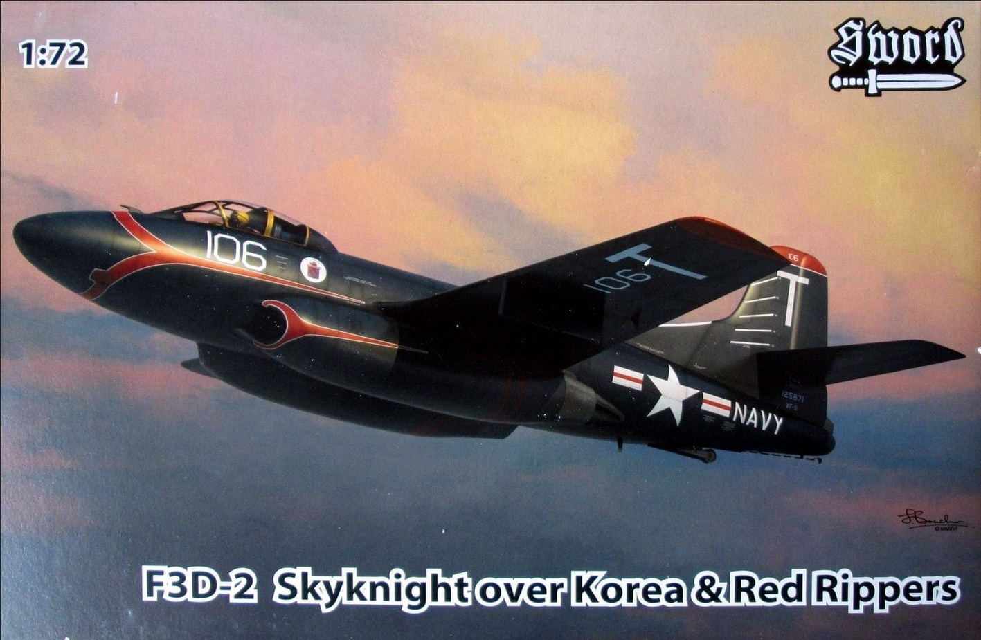 F3D-2 Skyknight over Korea & Red Rippers - SWORD MODELS 1/72