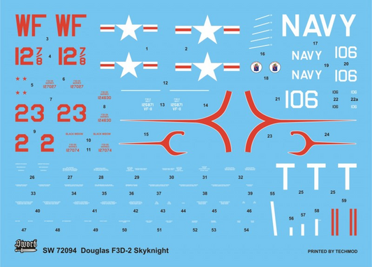 F3D-2 Skyknight over Korea & Red Rippers - SWORD MODELS 1/72