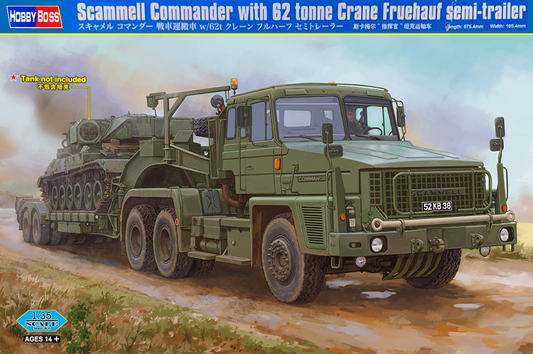 Scammell Commander with 62 tonne Crane Fruehauf semi-trailer - HOBBY BOSS 1/35
