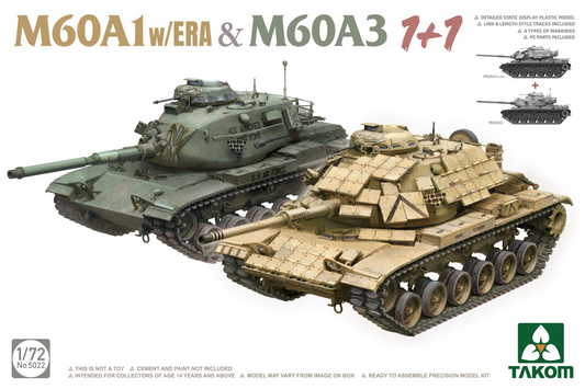 M60A1 w/ERA & M60A3 (1+1 kit) - TAKOM 1/72