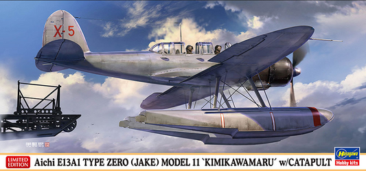 Aichi E13A1 Type Zero (Jake) Model 11 "Kimikawamaru" w/Catapult - Limited Ed. - HASEGAWA 1/72
