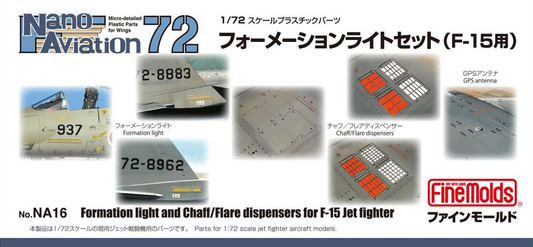 Nano Aviation 72 - Formation light and Chaff/Flare dispensers for F-15 Jet fighter - FINEMOLDS 1/72