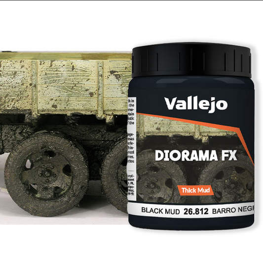 Diorama FX - Boue épaisse Noire / Black Thick Mud (200ml) - PRINCE AUGUST