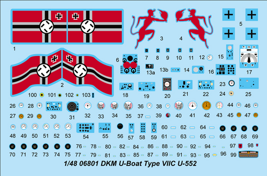 DKM U-Boat Type VIIC U-552 - TRUMPETER 1/48