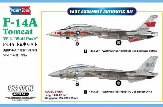 F-14A Tomcat VF-1 "Wolf Pack" - HOBBY BOSS 1/72