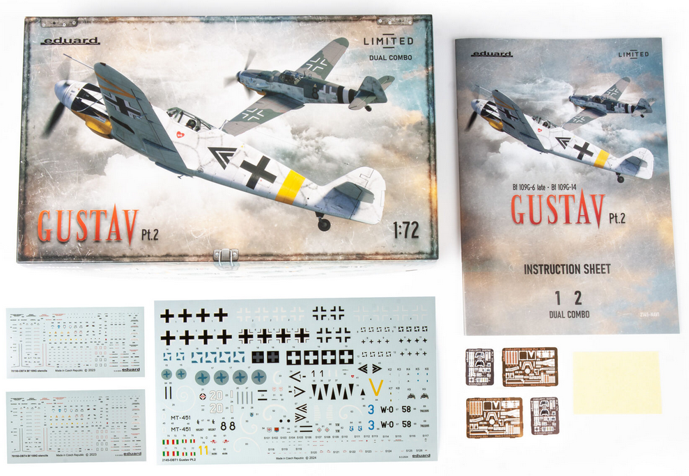 Bf109G-6 & Bf109G-14 Gustav Pt.2 Limited Ed. - Dual Combo - EDUARD 1/72