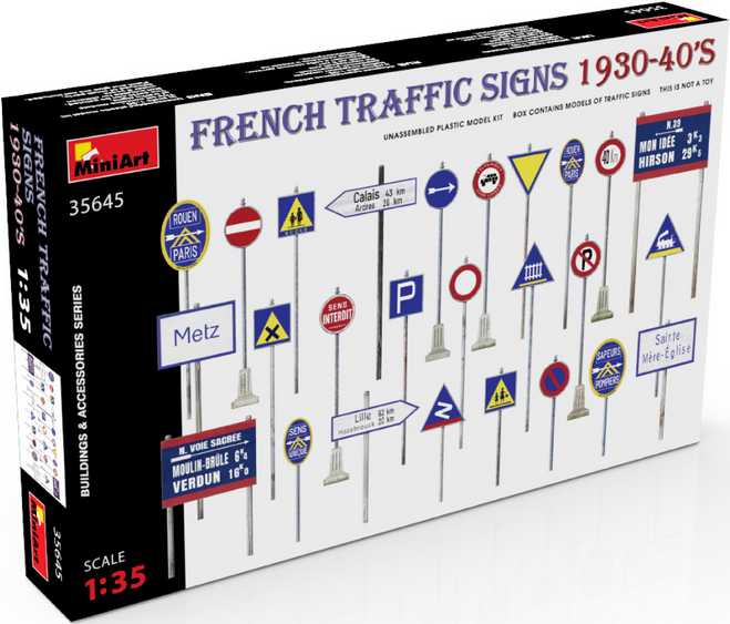 French Traffic Signs, 1930-40's - MINIART 1/35