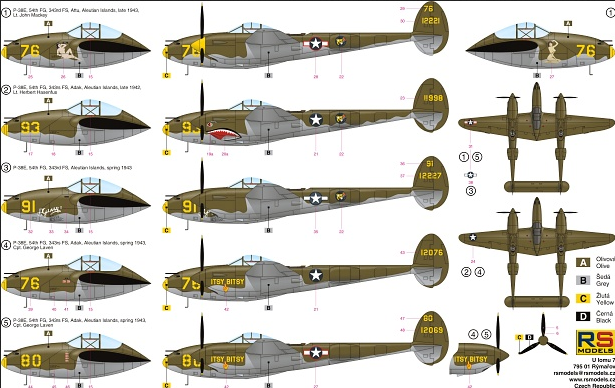 P-38E Lightning "Aleutian" - RS MODELS 1/72