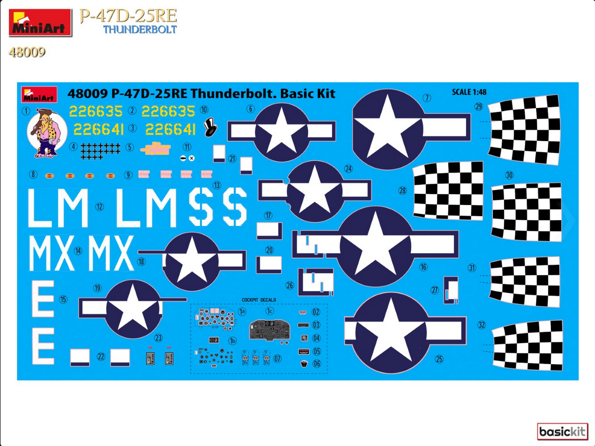 P-47D-25RE Thunderbolt - Basic Kit - MINIART 1/48